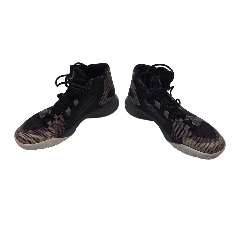 boys graphite under armour tennishoes size 7